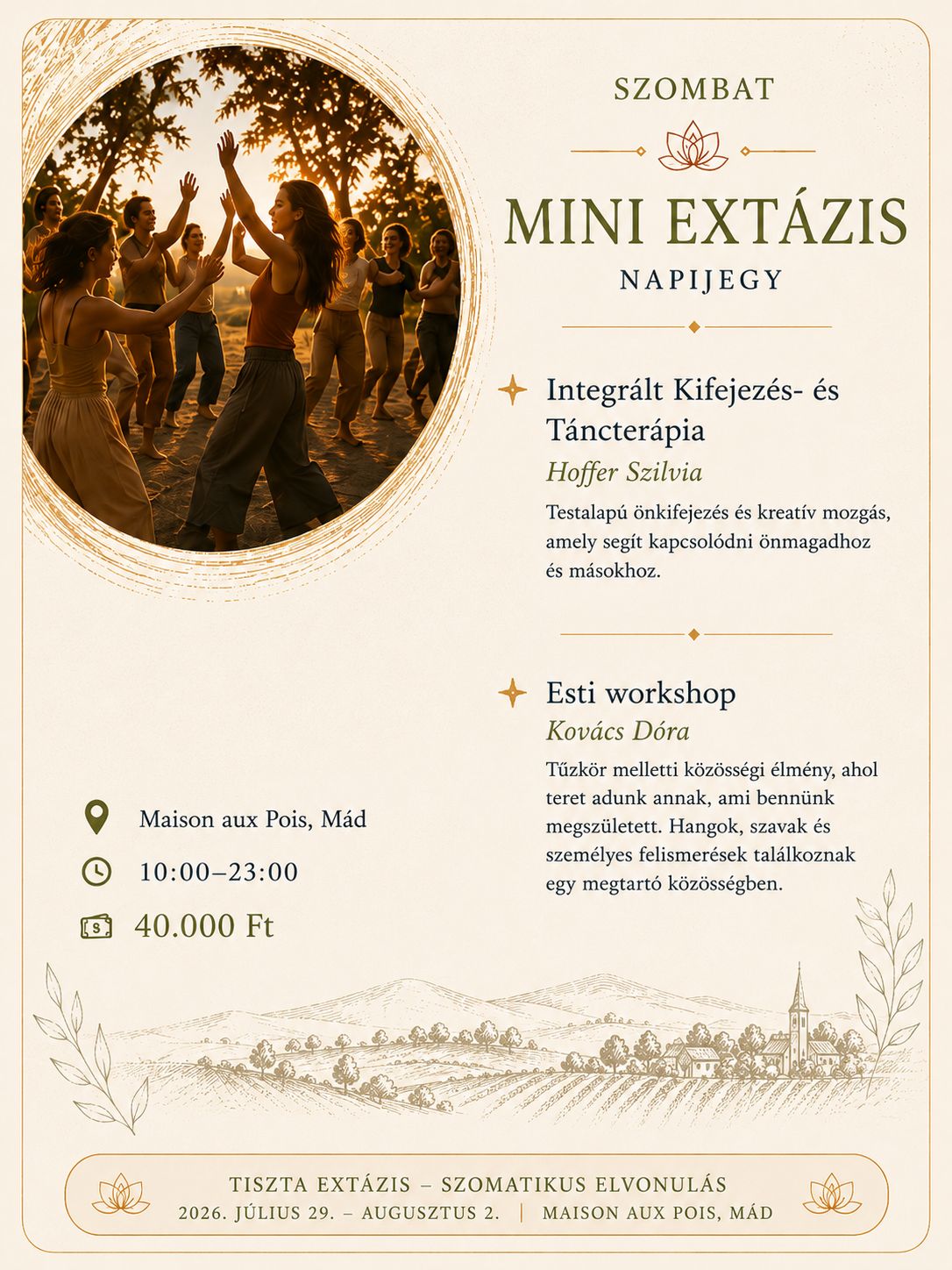 MINI EXTÁZIS – SZOMBATI NAPIJEGY